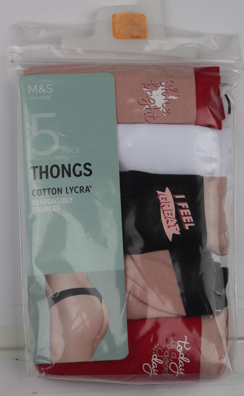 M&S Multicoloured Thongs Womens Size 10 x5 zz