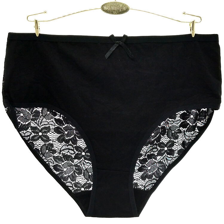 Womens Cotton Lace Briefs Midi Maxi High Waist Knickers Plus Size Soft Comfort