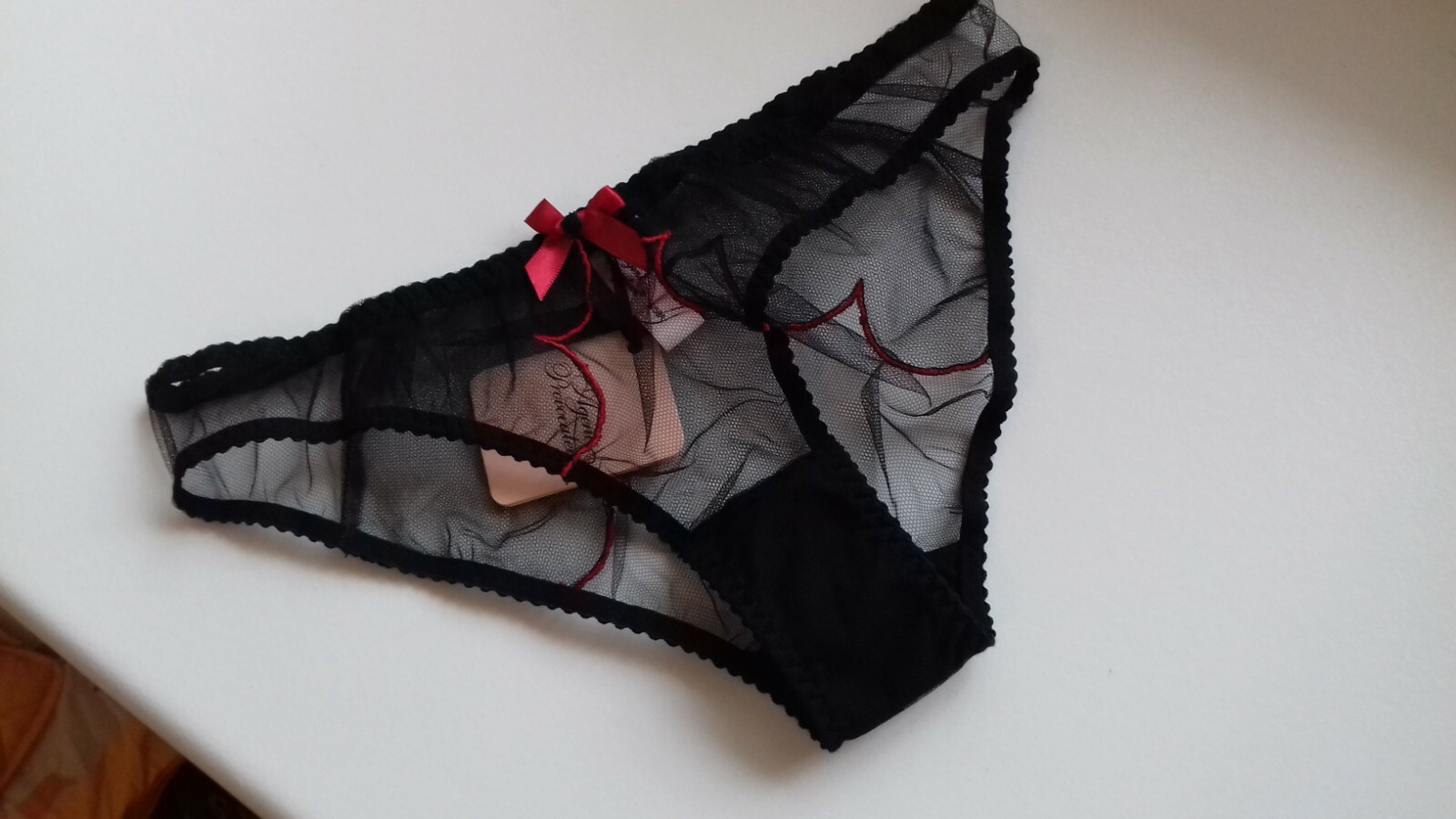 AGENT PROVOCATEUR RARE LORNA BLACK/RED BRIEF SIZE AP1 X SMALL UK 6-8 BNWT