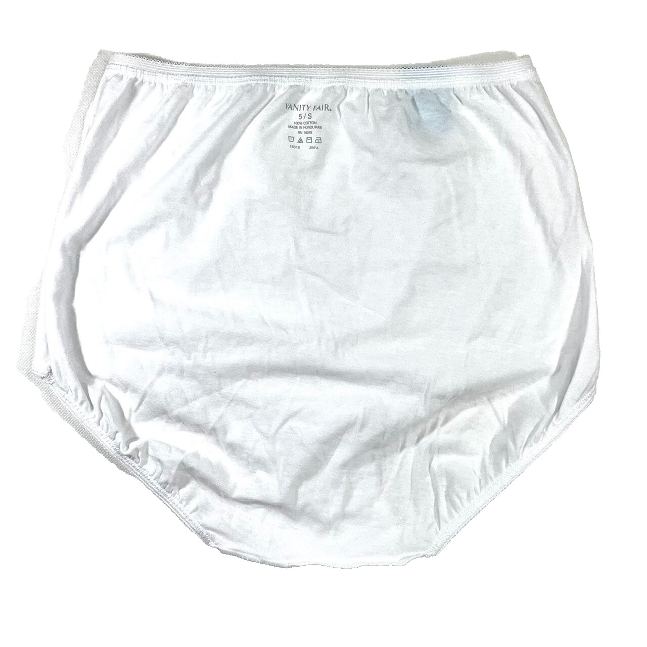 NWT Vanity Fair 5/S Perfectly Yours Cotton Classic Brief Underwear 15318 White