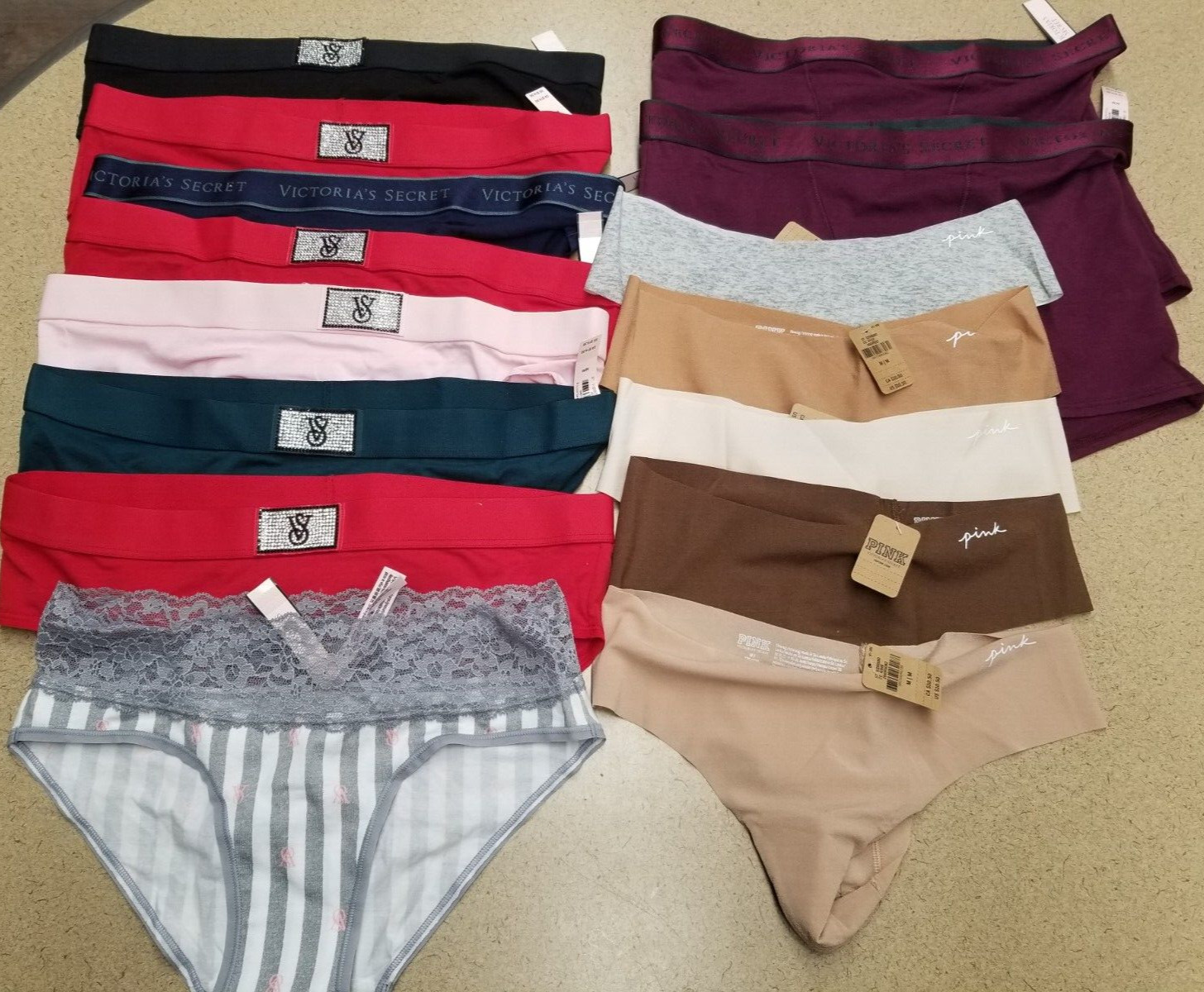 15 Mixed Styles of Hiphuggers, Thongs & HighWaisted Boy Short Sz Med