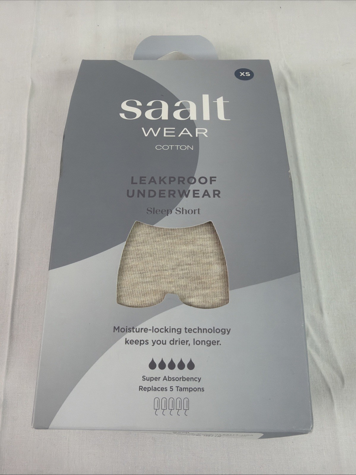Saalt Wear Cotton Comfort Leakproof Underwear Sleep Short Women’s XS NEW