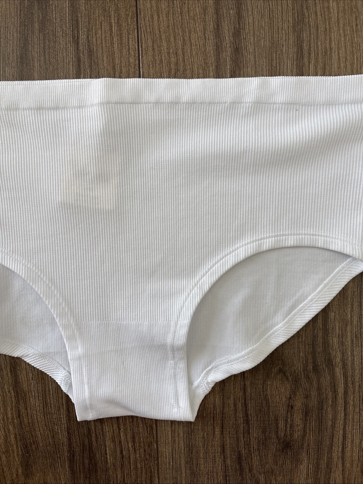 Anthropologie Panty Panties Seamless Ribbed Hipster Brief White Modal Large L XL