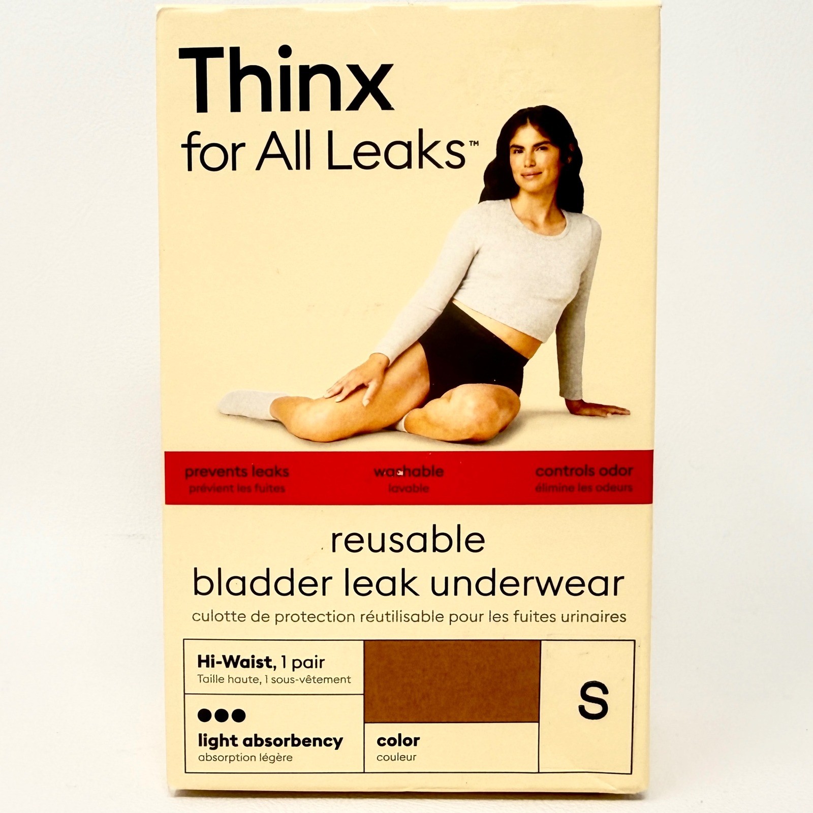 Thinx for All Leaks Reusable Bladder Leak Underwear Hi-Waist Desert Rose Small S