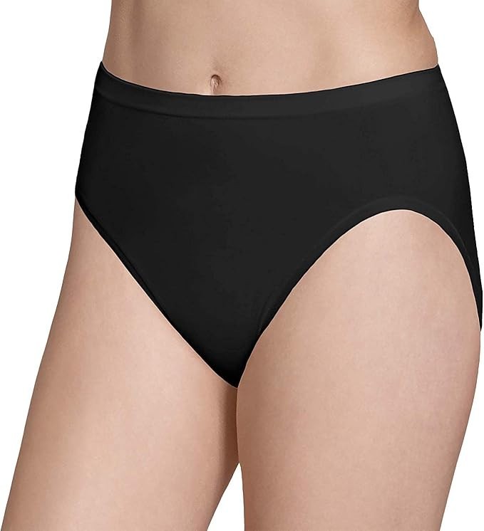 Fruit of the Loom Women’s (6 pack) Seamless Panties with 360 Stretch, Hi Cut, M