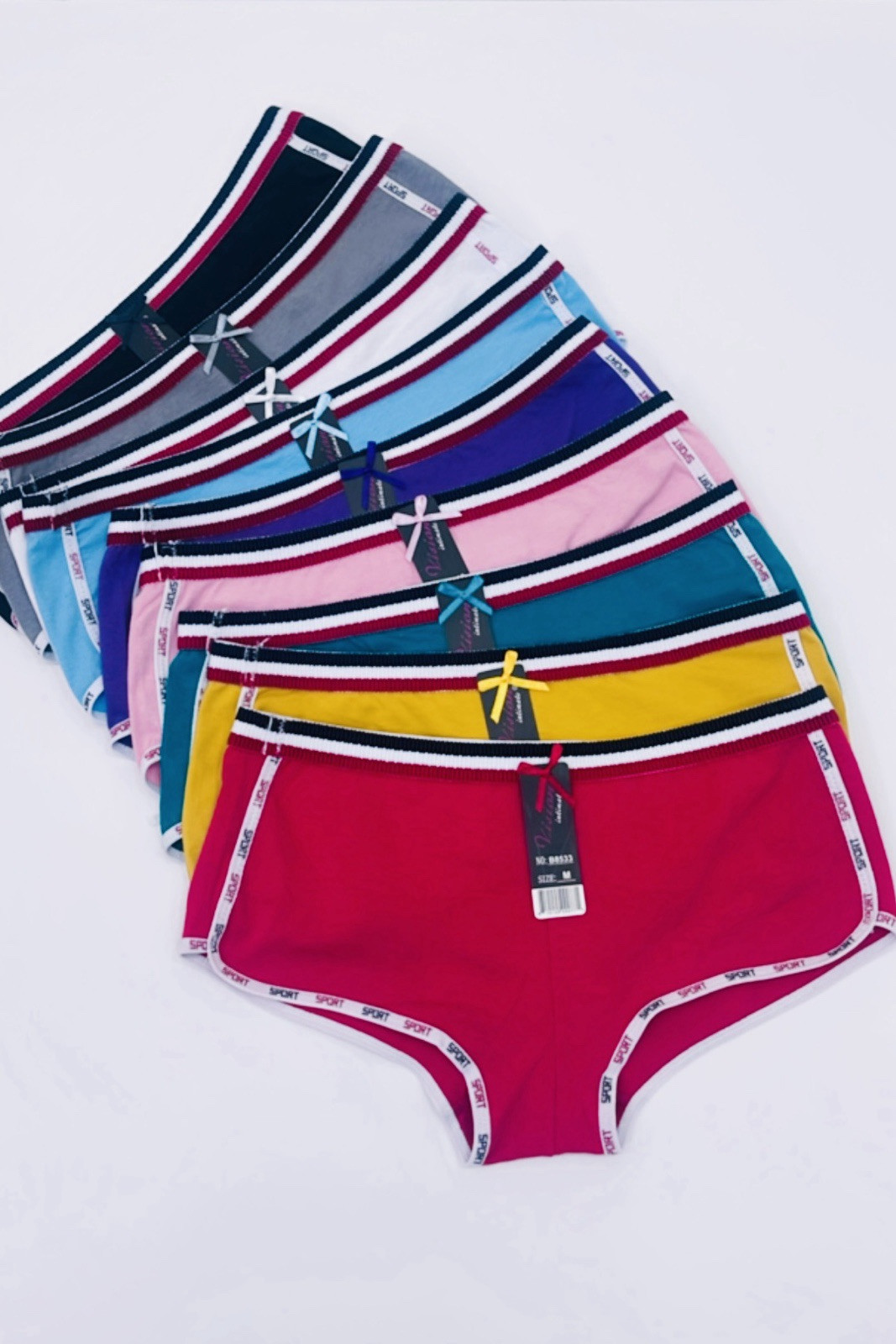 NEW Lot 6 Boyshorts Panties Cotton Underwear Women Ladies Girls Boxer Size Large