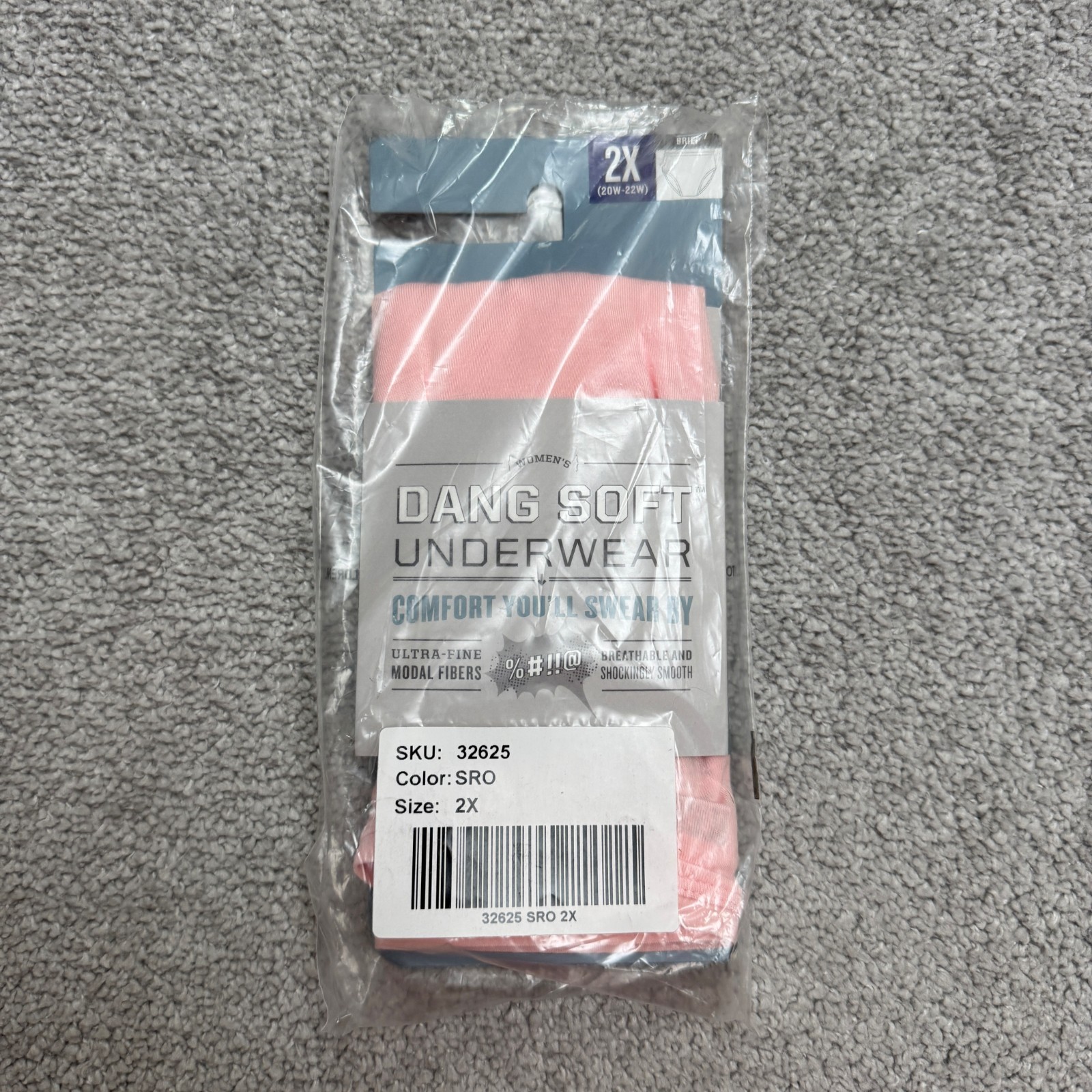 Duluth Trading Co Dang Soft Briefs Underwear Womens 2X Plus Pink Stretch NWT