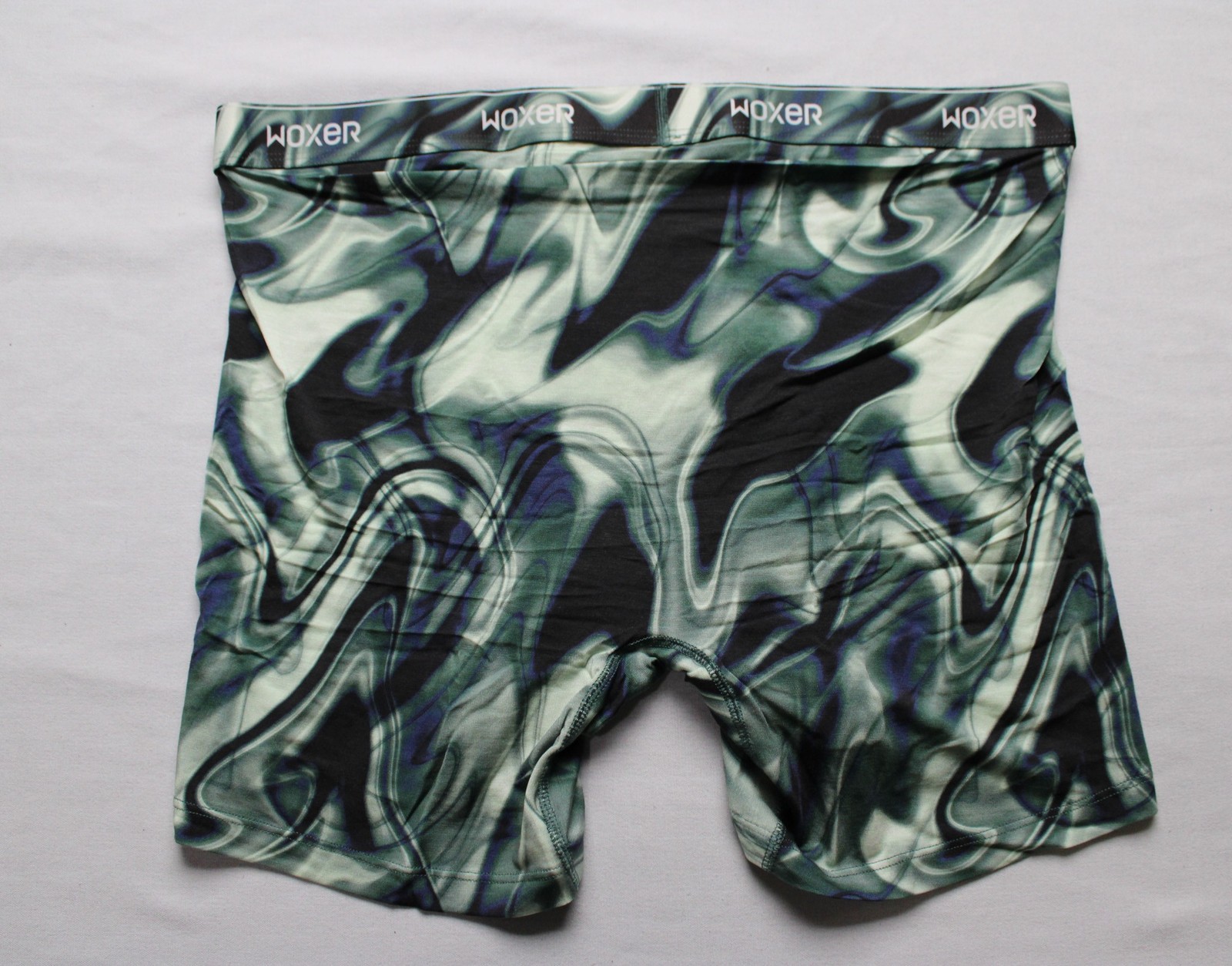 Woxer Women’s Baller Soft Mid-Rise Boxer Briefs DH3 Jade Marble 2XL NWT