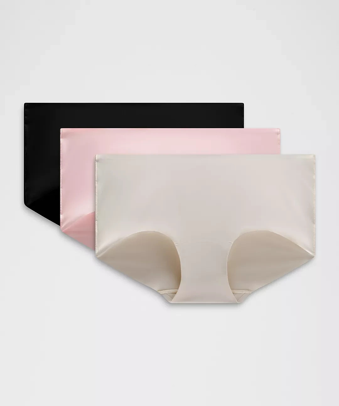 Lululemon InvisiWear Mid Rise Boyshort Underwear *3 Pack Size M-BLK/LTIV/BLQU