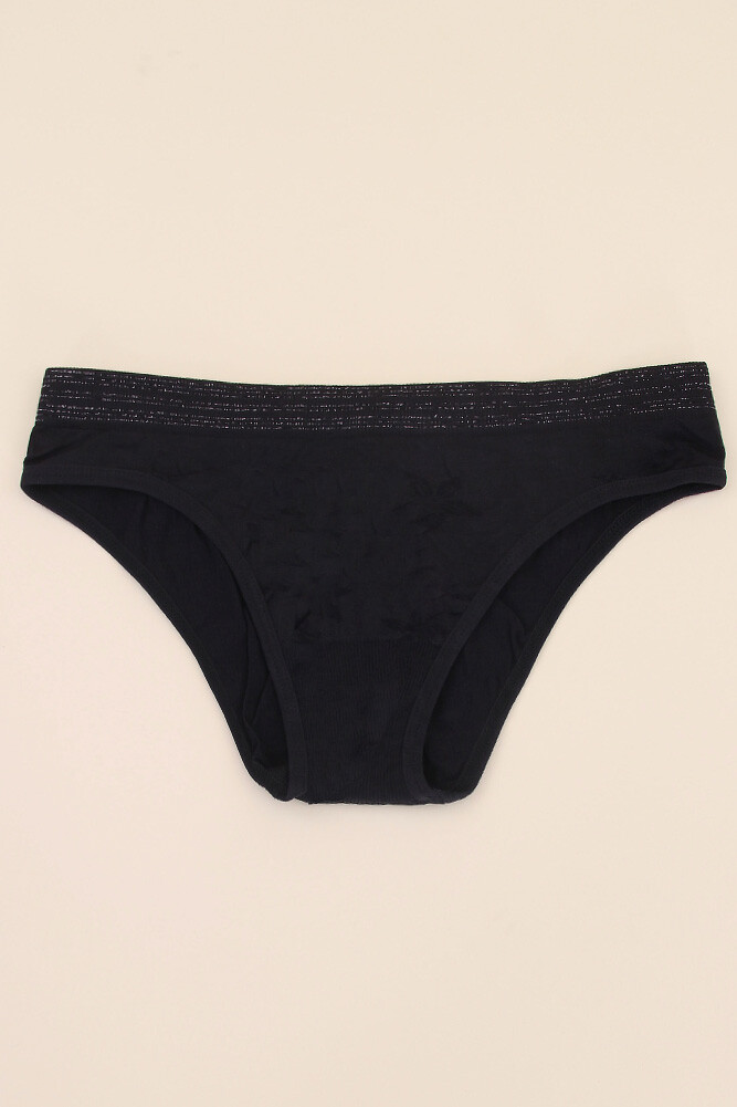 ScarvesMe 6 pack Women’s Assorted Seamless Solid Glitter Trim Bikini Panties