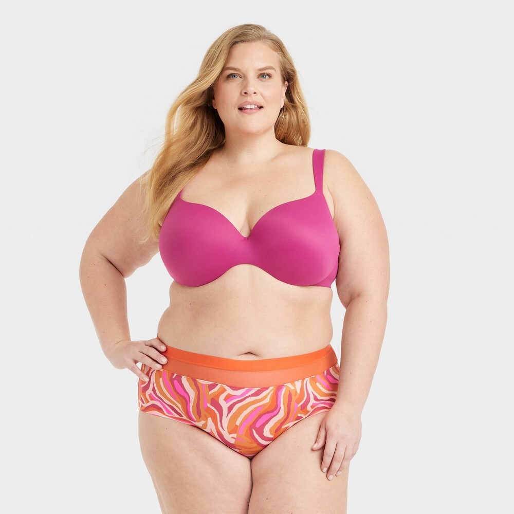 Women’s Striped Micro and Mesh Briefs – Auden™ Colors May Vary 1X