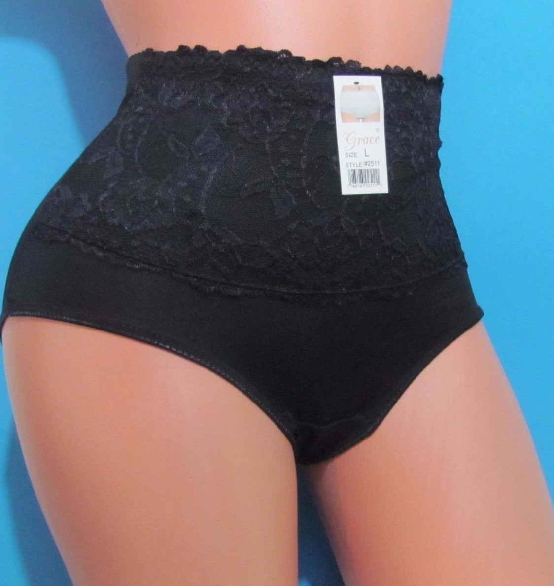 B9 GRACE Black White Blue Pink Purple Beige High Cut Sissy Panties M L XL XXL