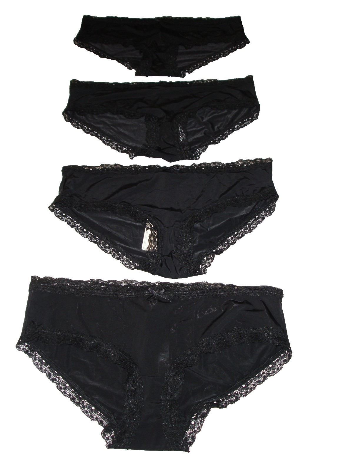 LOt of 4 FOREVER 21 Underwear / Boyshort Panty M Black lace cheeky booty NWT