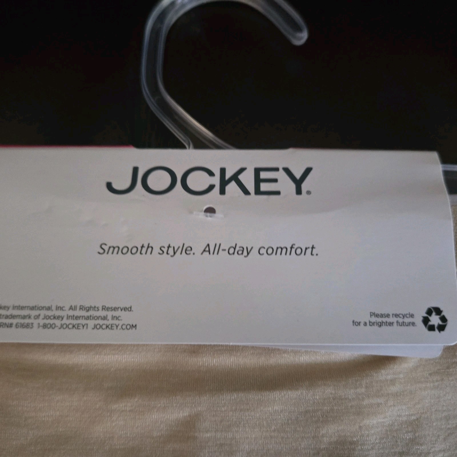 NWT 6/7 JOCKEY SMOOTH & SHINE Panties 2187 Beige/Nude $11.50
