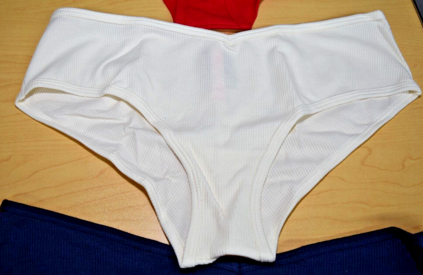 3 NWT Victoria’s Secret Pink Red White Blue Cheeky Panty Lot XL XLarge