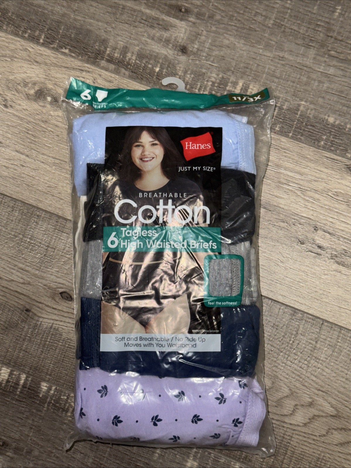 Hanes Breathable Cotton Tagless High Waisted Briefs 6 Pack Underwear