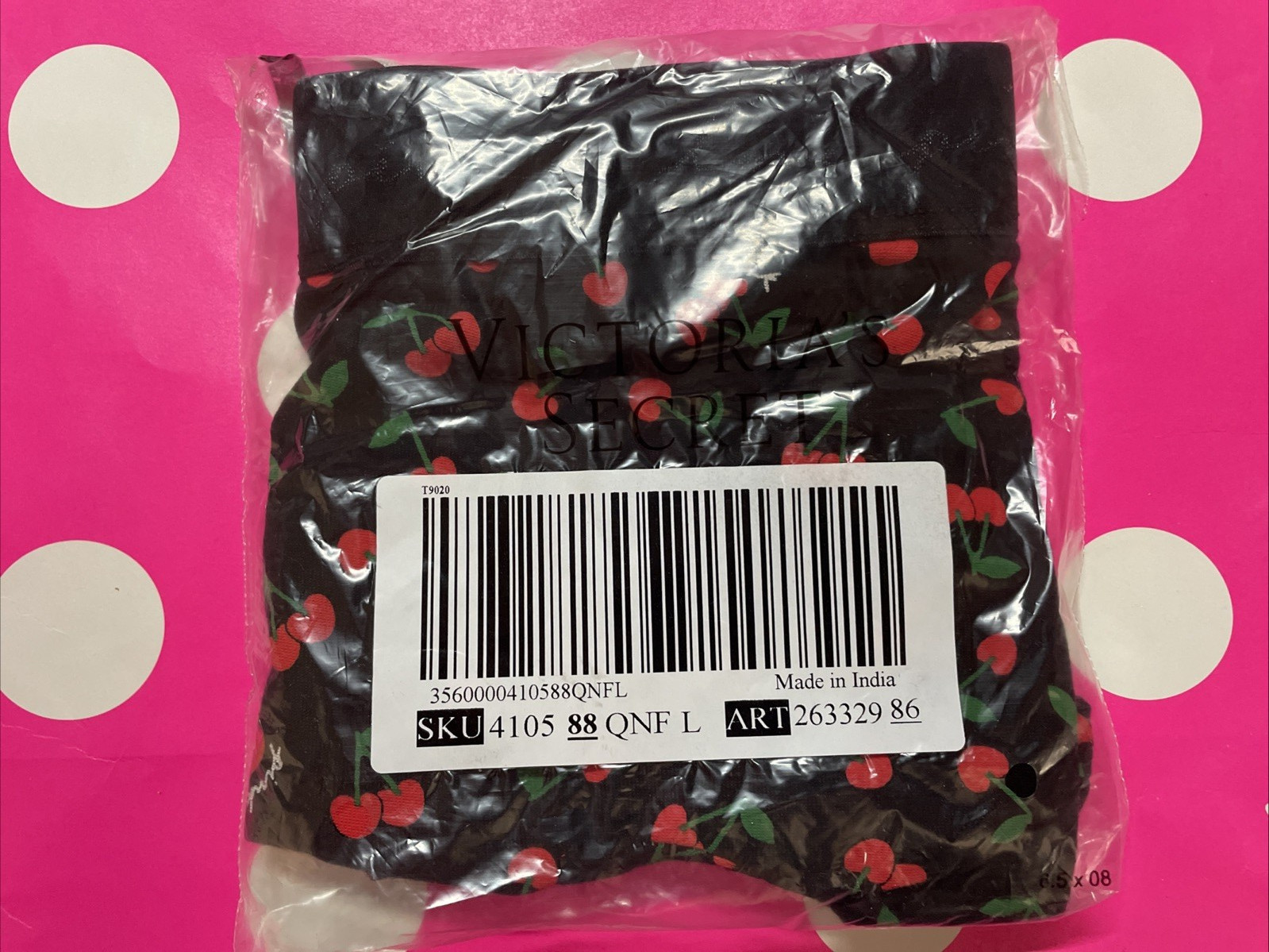 NEW 2021 Victorias Secret PINK Low Rise Boyshort Wide Logo Band Panty L Cherries