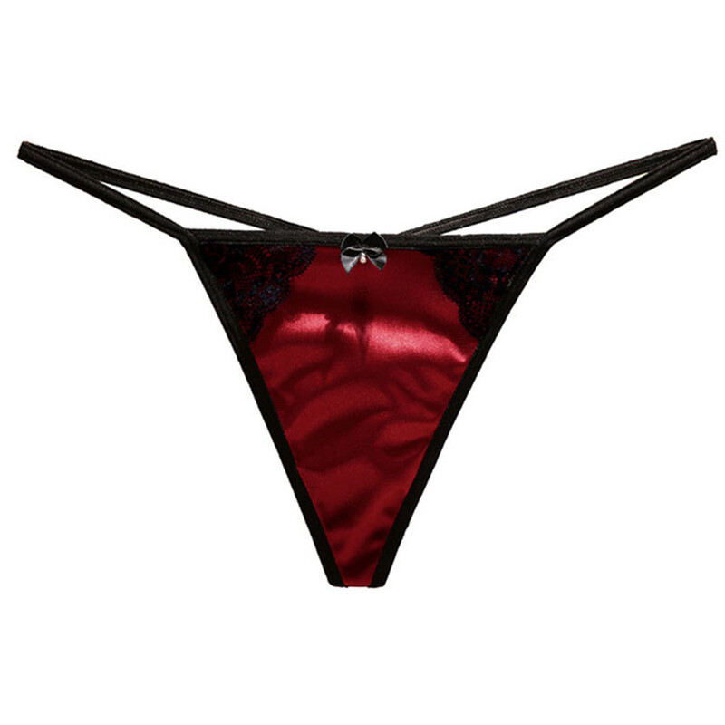 Women Sexy Lingerie Lace Satin Underwear G-string Thongs Panties Knickers Briefs
