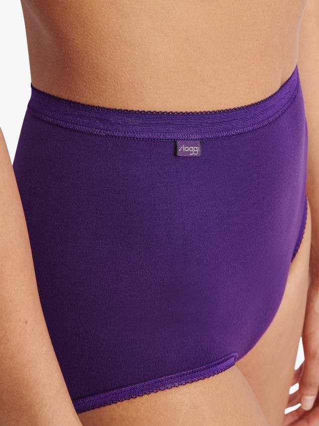 Sloggi Basic+ 3 Pack Multicolour Maxi Knickers Lycra Freefit Pack Soft Cotton