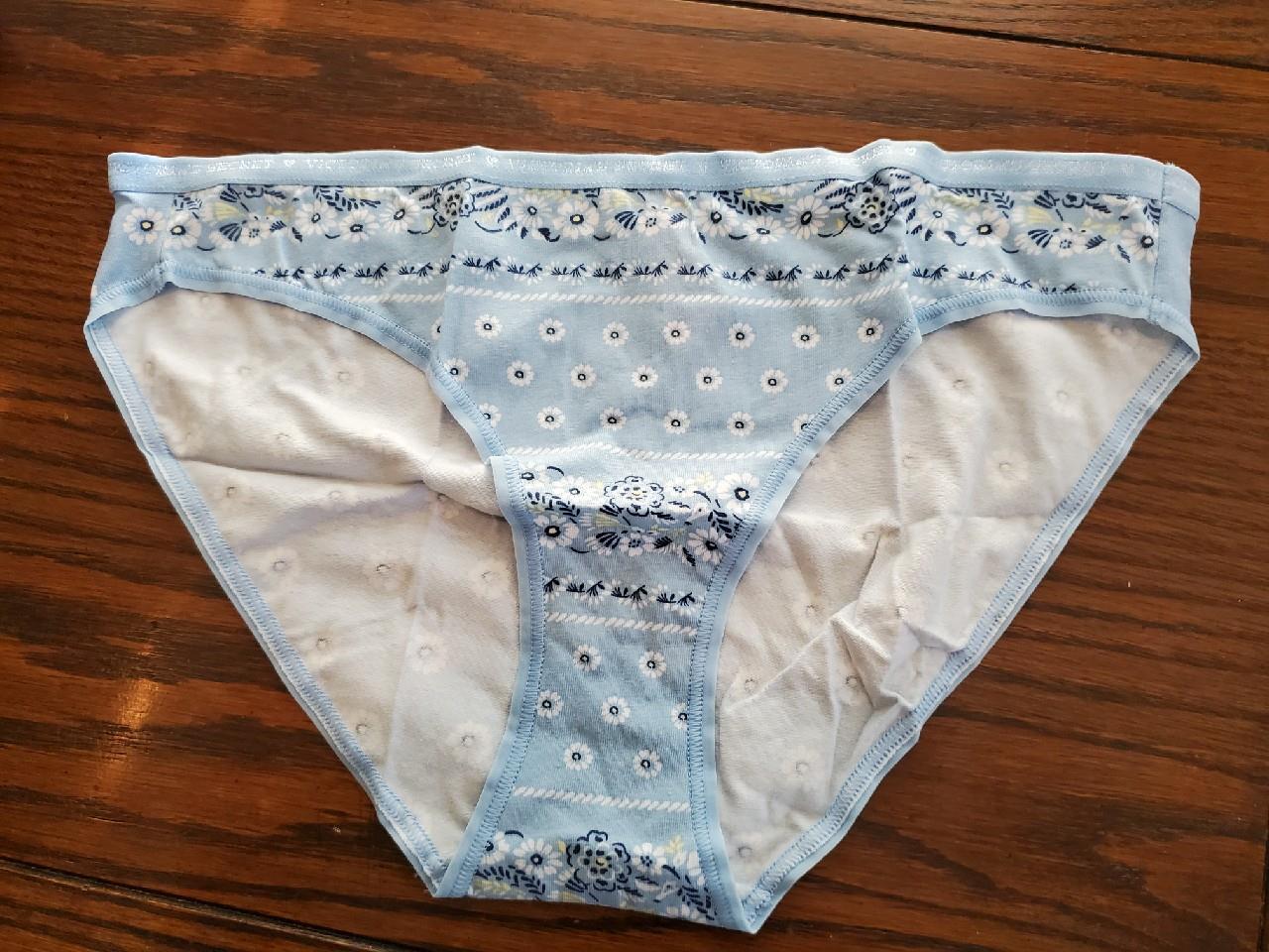 NWT VICTORIA’S SECRET COTTON ELASTANE BIKINI PANTIES 313818 D9G LT BLUE L
