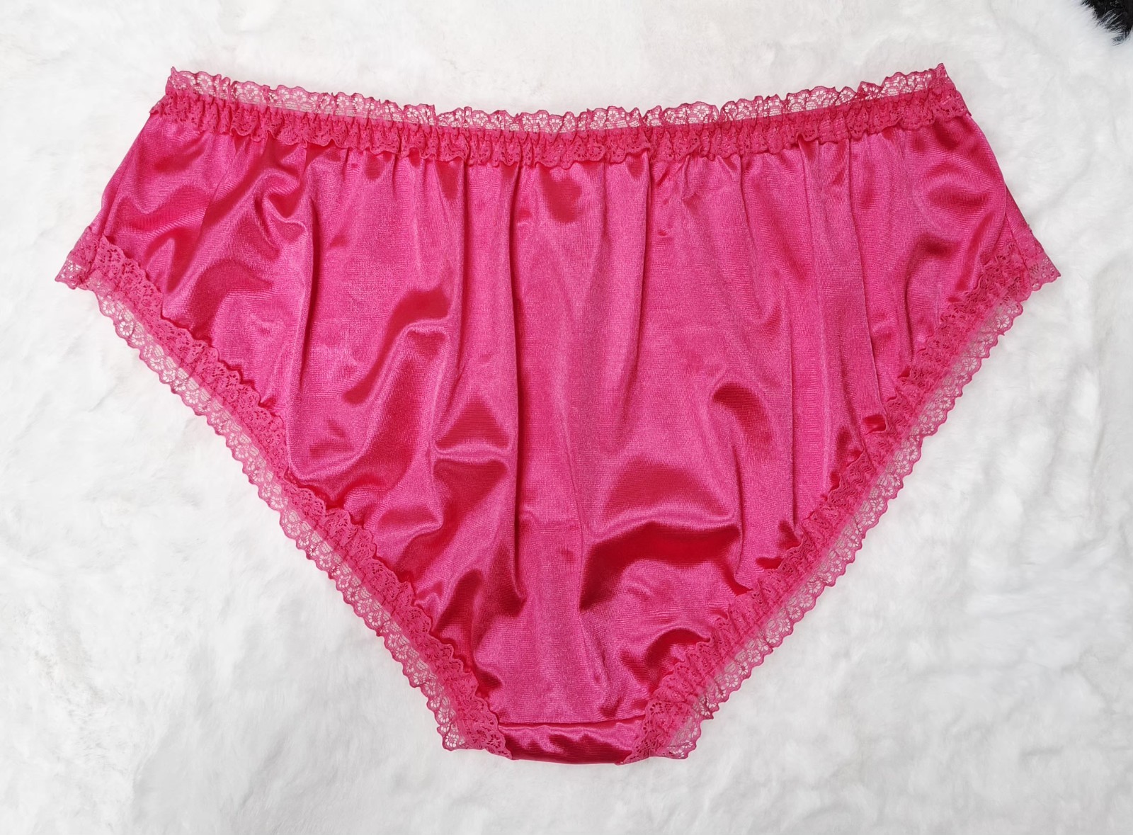 💖 Pink Silky Soft Glossy Stretch Satin Comfort Sissy Panties Briefs XL 16-18