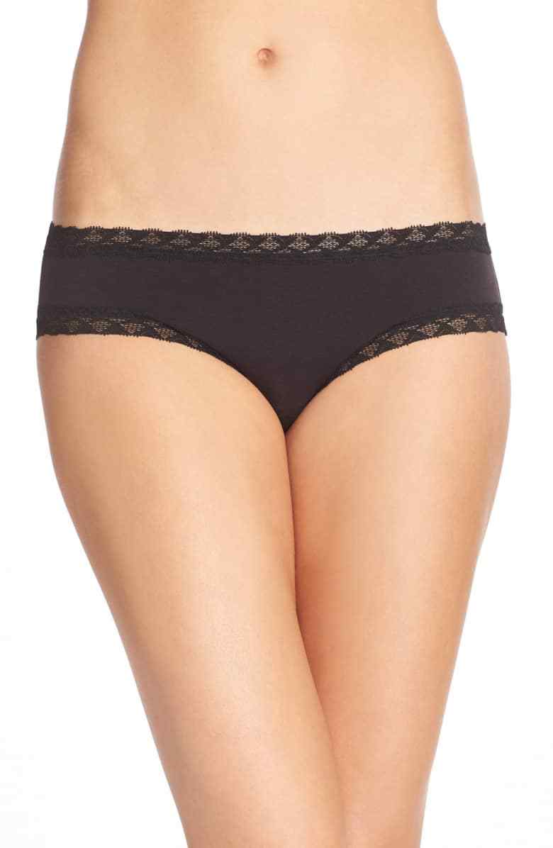 Natori Womens Black Bliss Briefs Set of 3 Size Small L12541