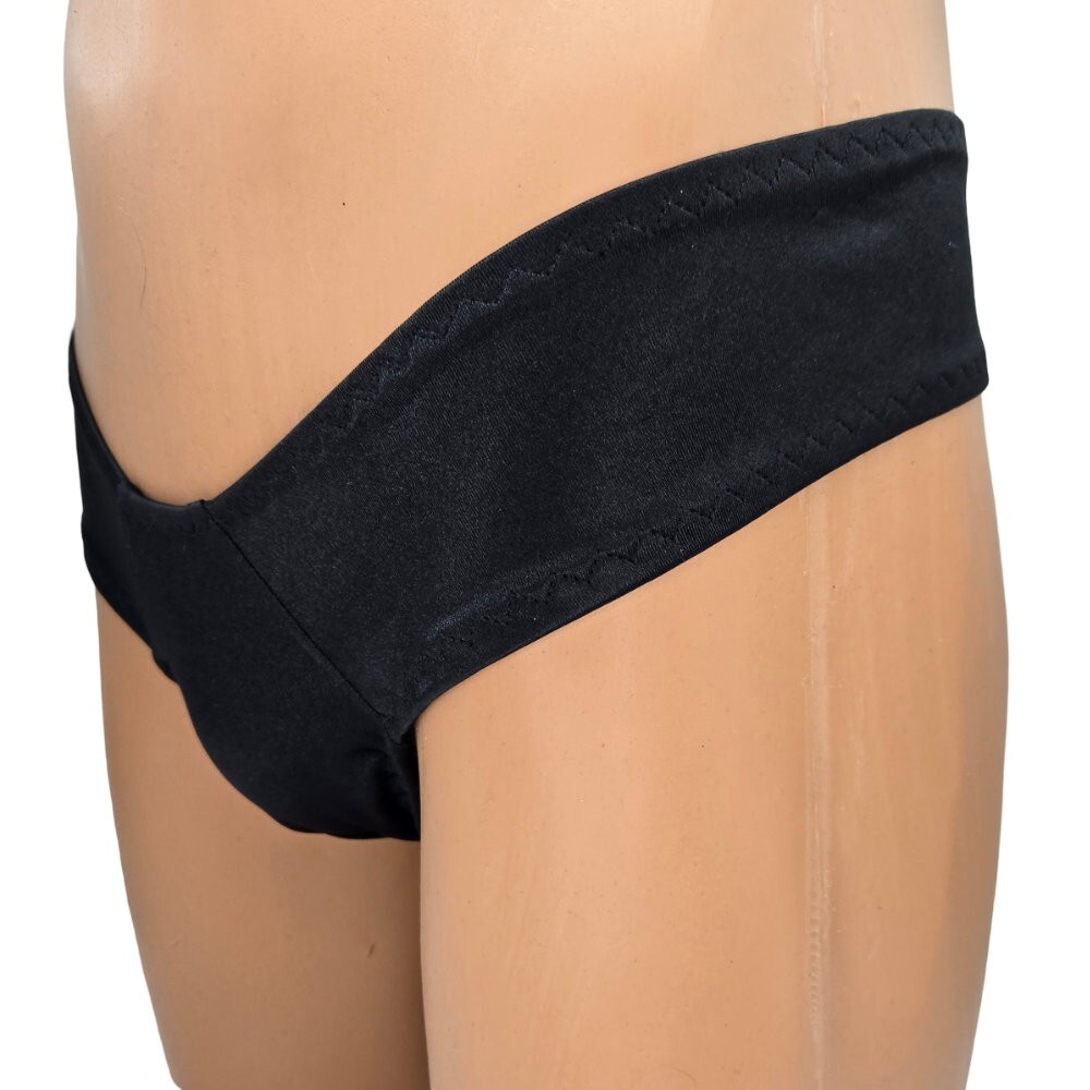 Silky Satin Gaff Thong Wide Band Tucking Panty for a Smooth Feminine Look XS-4X