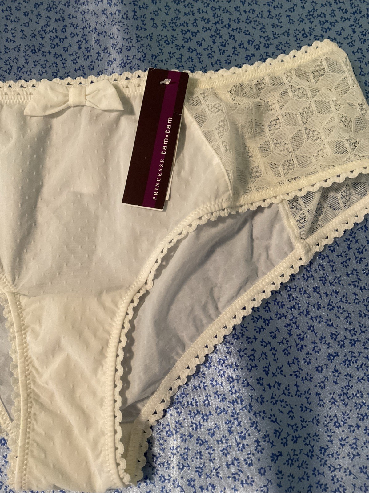 Princesse Tam Tam Ivory Panties Zalix Size S French MSRP$53 Feminine Fairy NWT