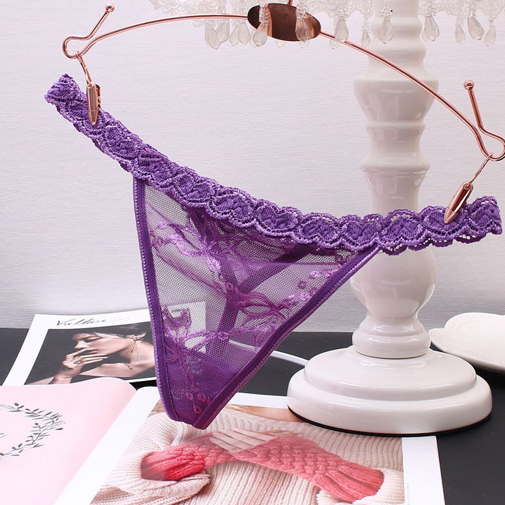 Personalized Lace Thong With Jewelry Silver Crystal Letter Name her Gift Custom