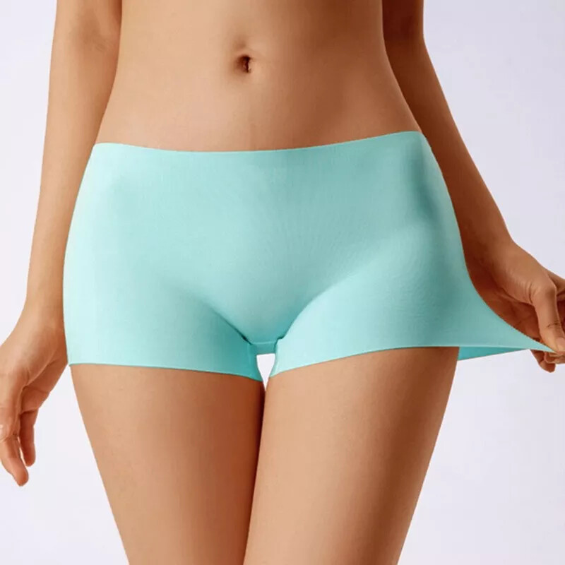 Ladies Boxer Shorts Ice Silk Boxer Pants Seamless High Waist Briefs 2/3/6 Packs