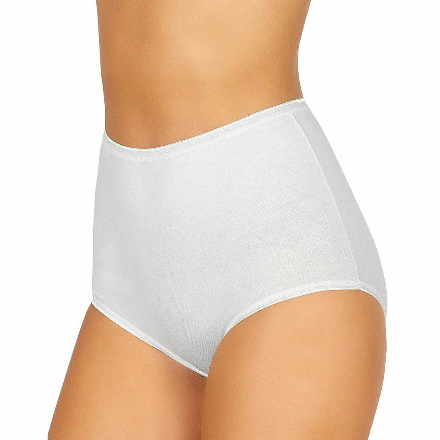 6 Womens Briefs Maxi Panties High Waist Stretch Cotton Jadea 05