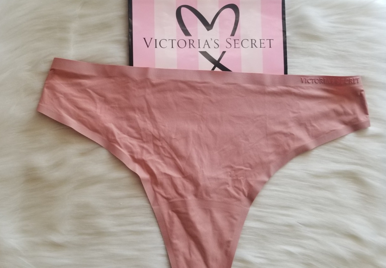 VICTORIA’S SECRET SOFT STRETCH THONG PANTY XL DESERT BLUSH PINK NWT