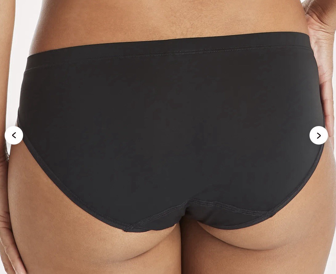NWT Maidenform Invisible Look BARELY THERE Black Bikini Panty Medium 6