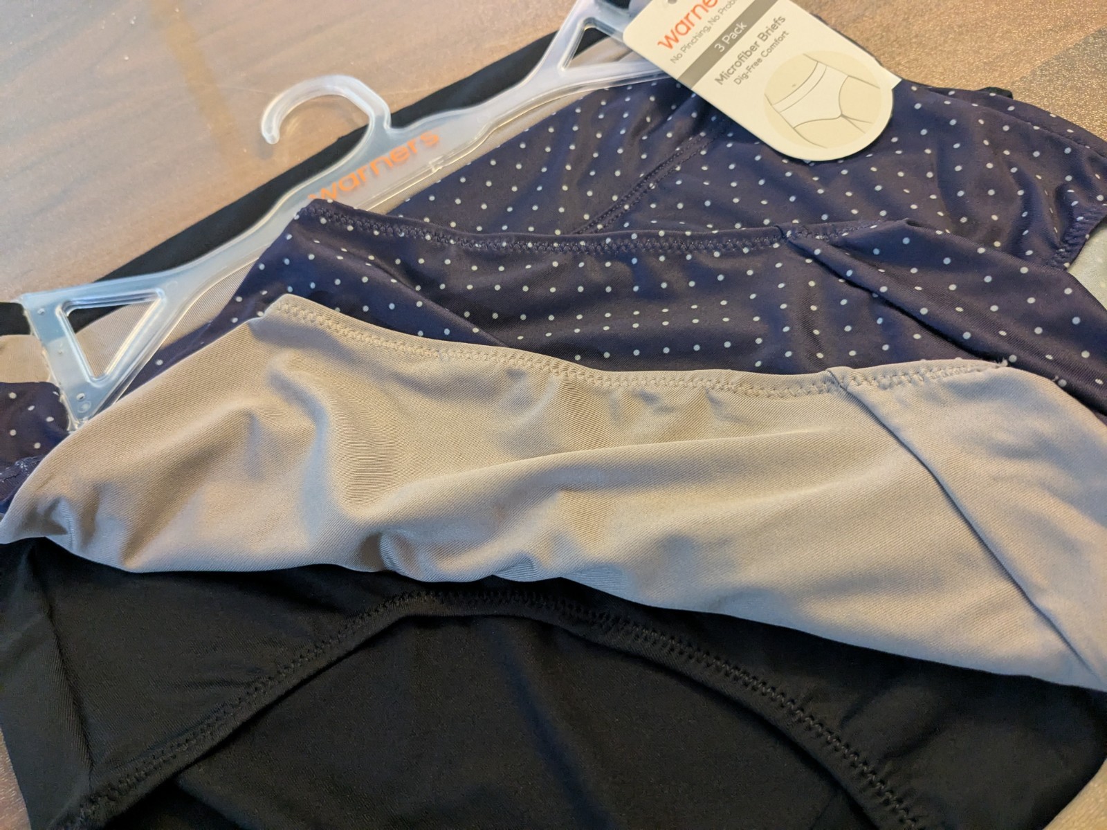 Warners Brief Panties High Waist Microfiber 3-pair Size M / 6 MEDIUM No Pinching