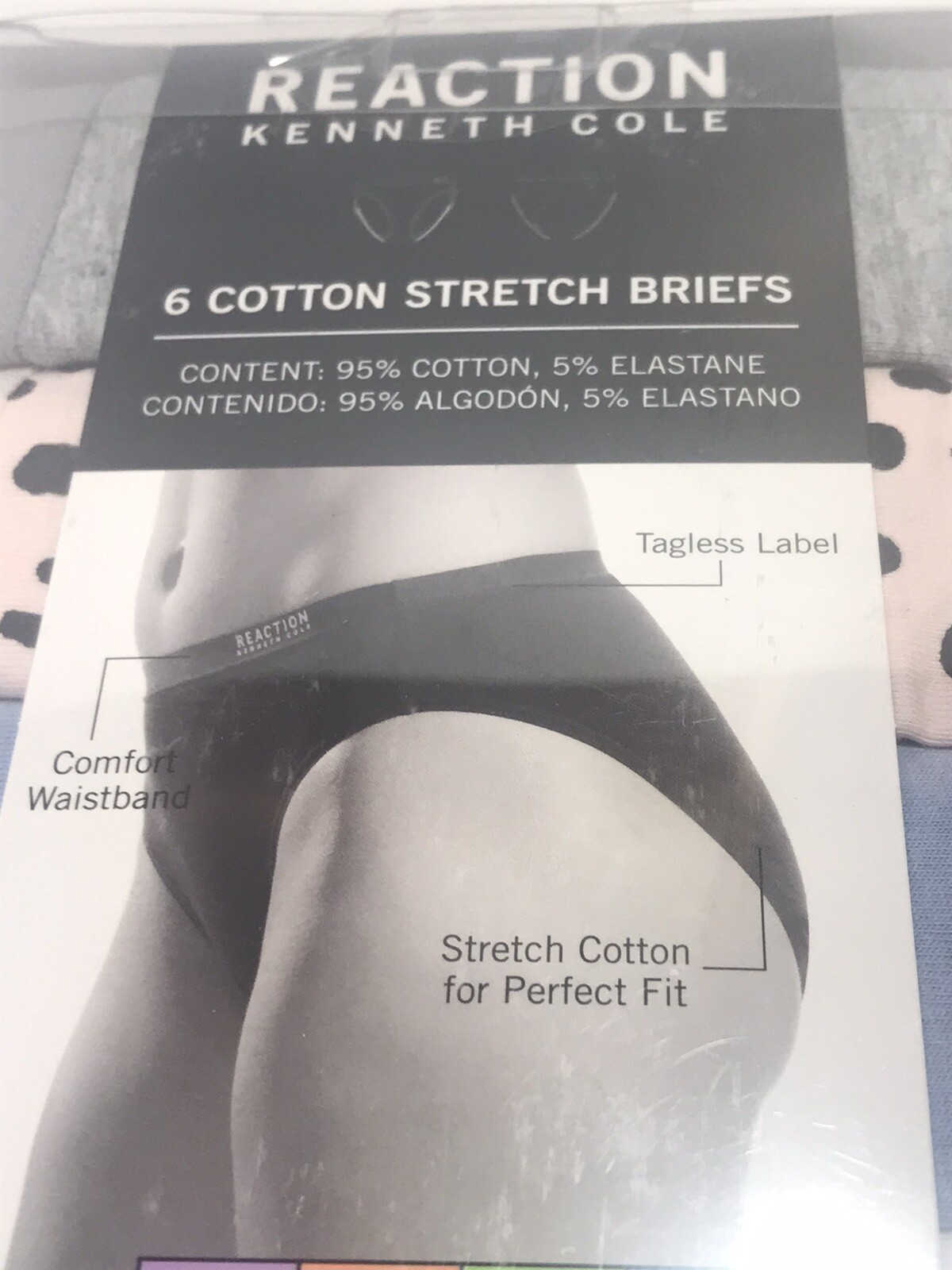 Reaction Kenneth Cole 6 Cotton Women’s Fashion Pack Hi-Cut Brief Underwear