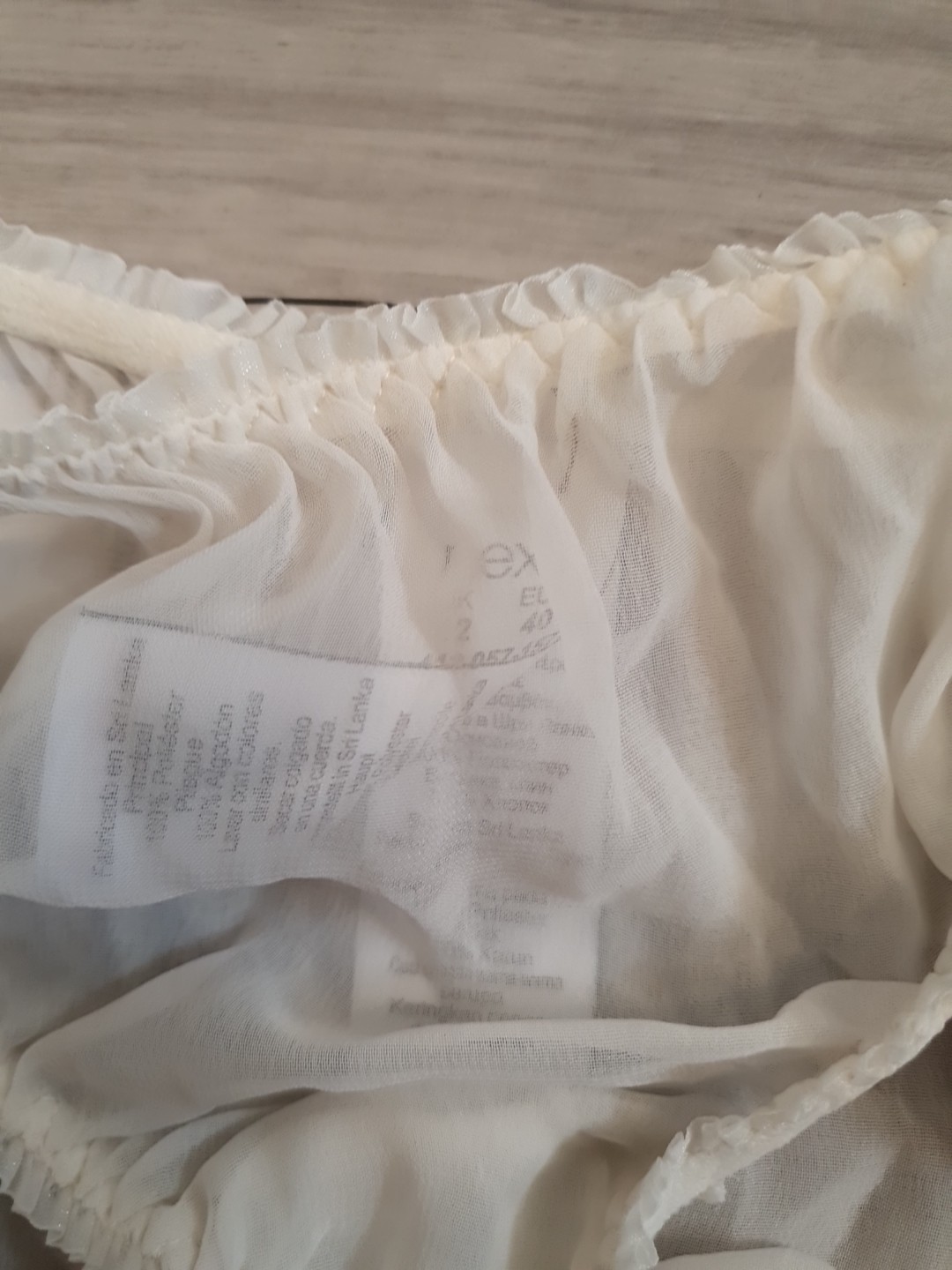 BNWT Next Ivory Chiffon & Blue Ribbon Embroidered Bridesmaid Panties Size 8