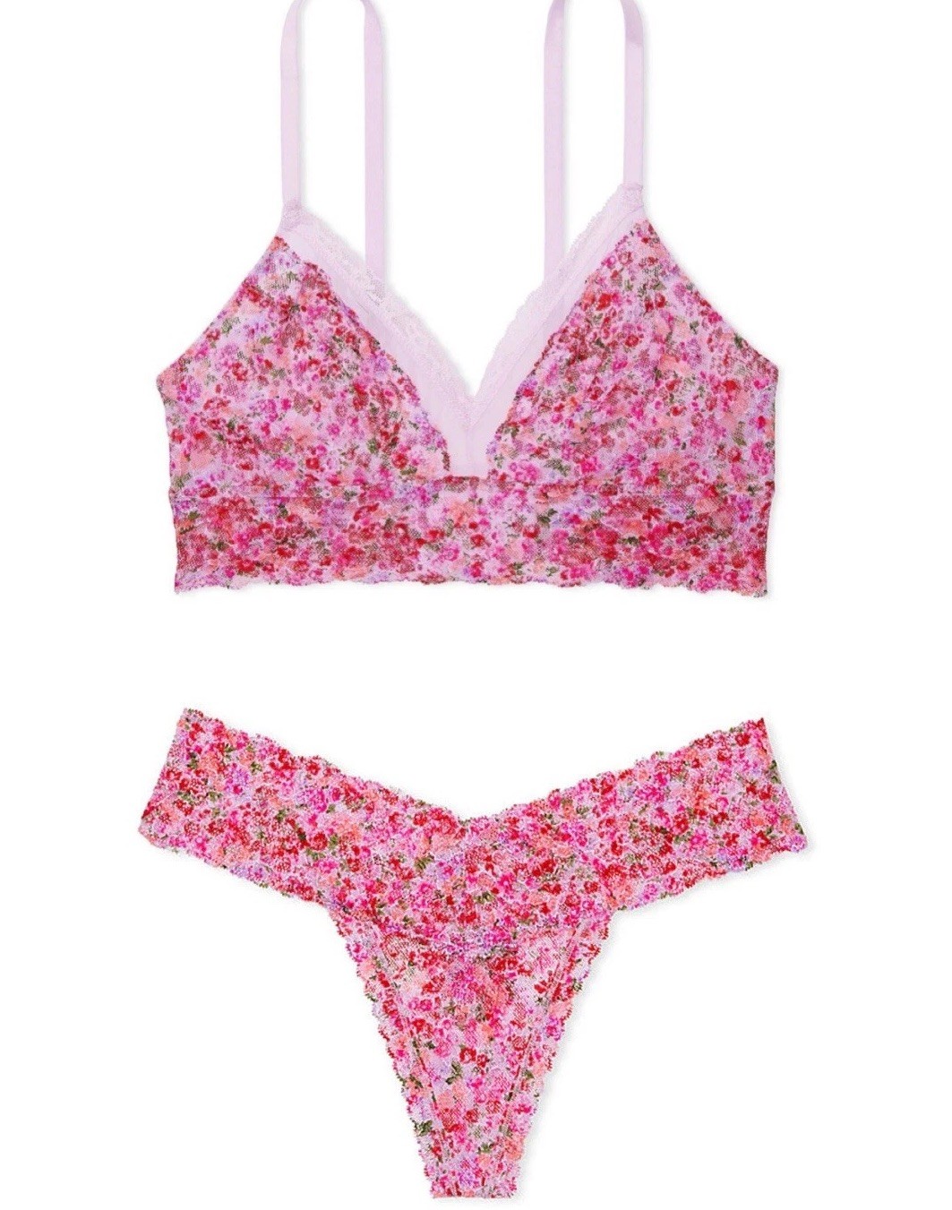 Victoria’s Secret VS Posey Lace Curvy Bralette NWT Curvy Small Thong Panty Sexy
