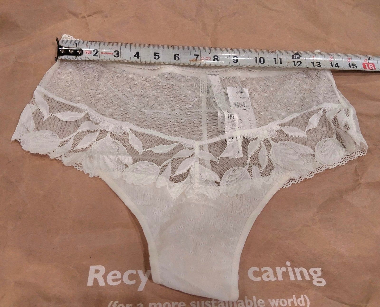 Intimissimi XL All About Flowers High Waist Hipster Brazilian Ivory Lace – NWT