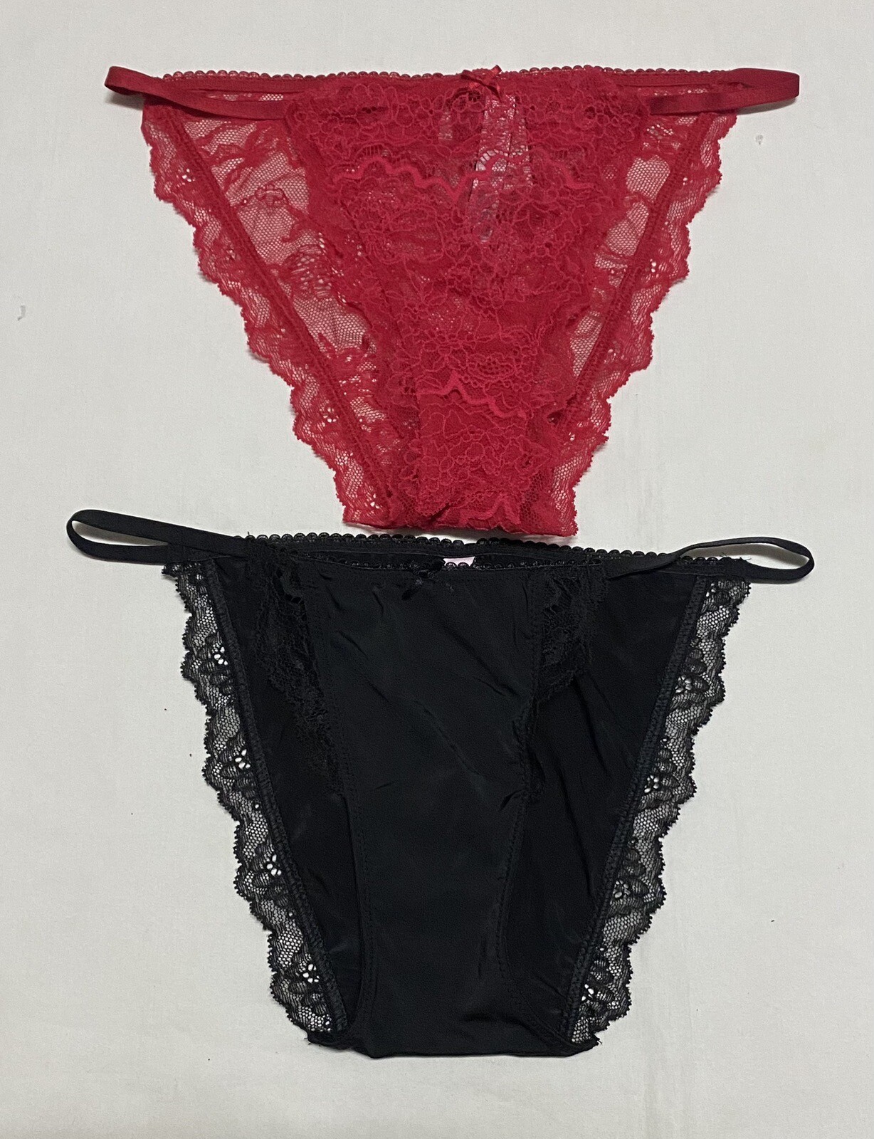 Lot of 2 Victoria’s Secret Sexy Bikini Size Small Black And Red New With Tags.