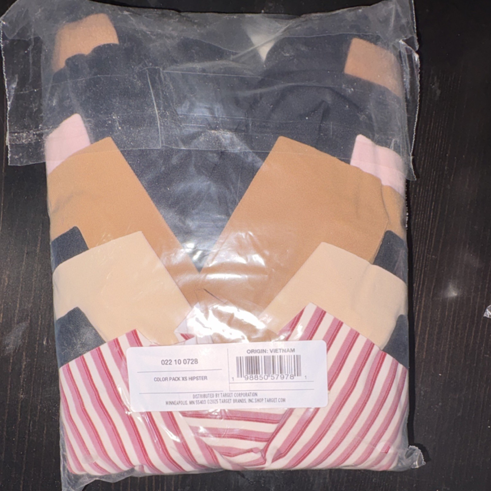 Color Pack Hipster Women’s Panties XS Multicolor Striped Solid(3 bags)
