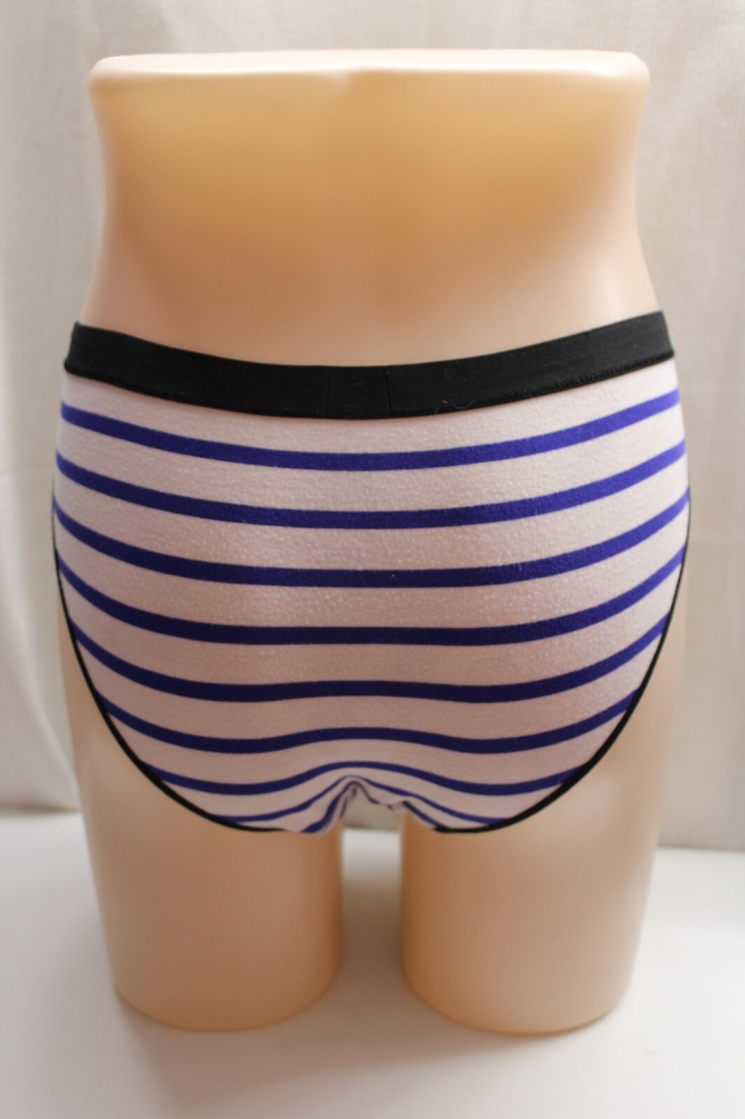 Me Undies Tummy Control Navy Stripe Elastic Waistband 1-Pk Hi-Cut Bikini L