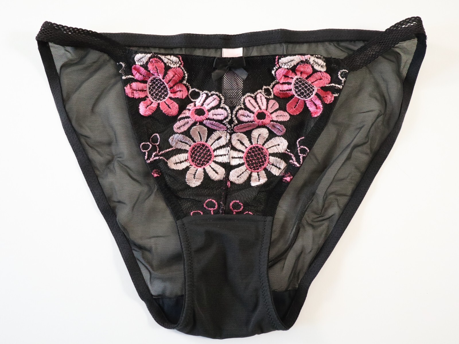 NEW Victoria’s Secret VTG Y2K 90s Sheer Embroidered String Bikini Panty SMALL