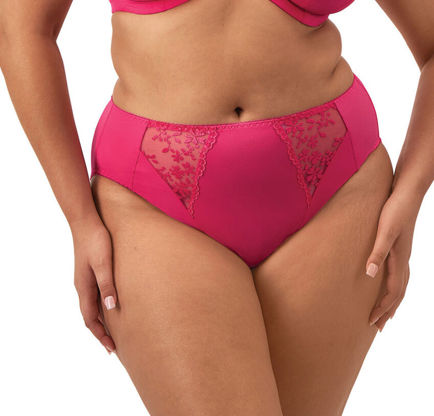 Elomi 3XL Zarla High Leg Brief Panty NWOT 302553 Love Potion Pink