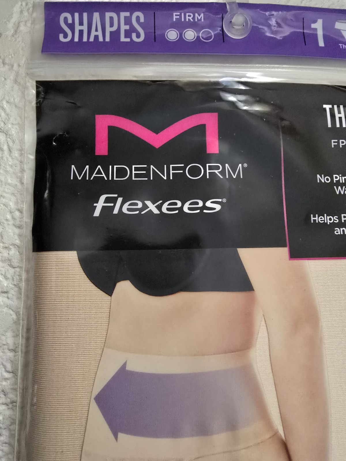 MAIDEN FORM FLEXEES SHAPING COOL COMFORT THONG SHAPERS SZ XL NUDE