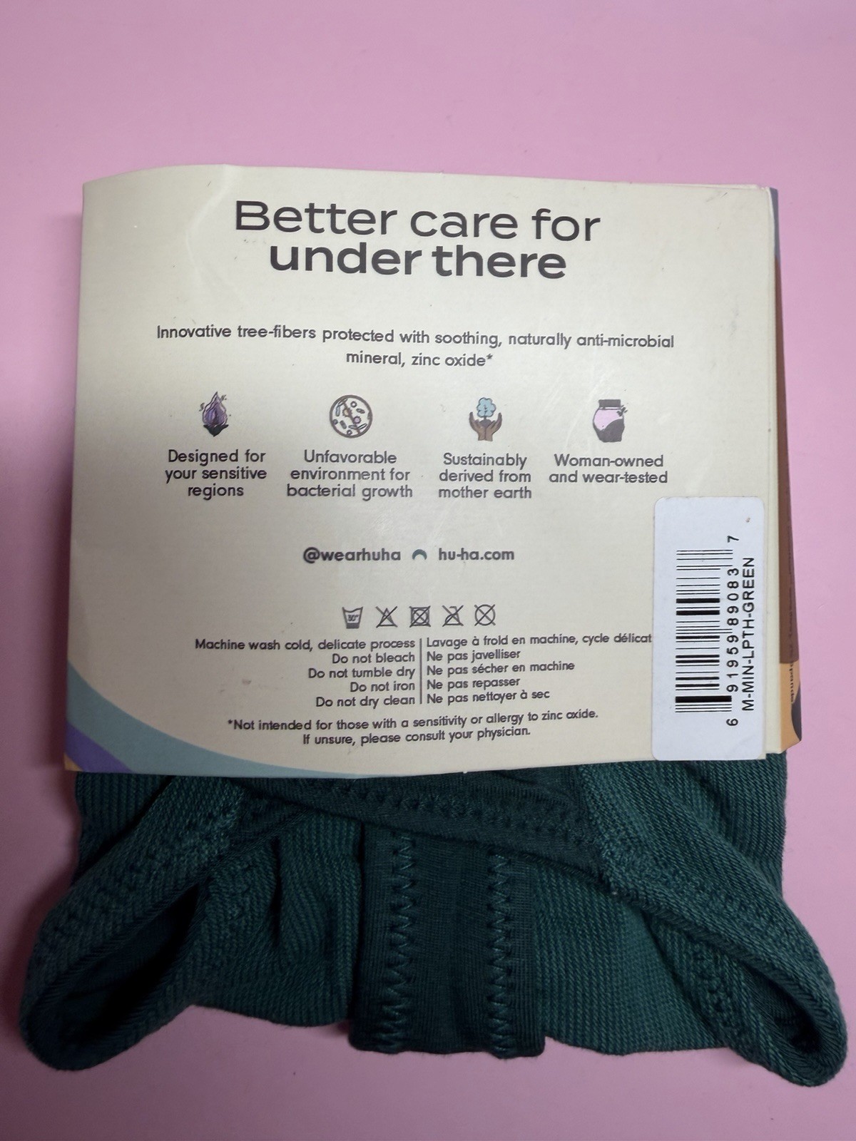 Huha Mineral Undies Bikini Green In Size M NWT