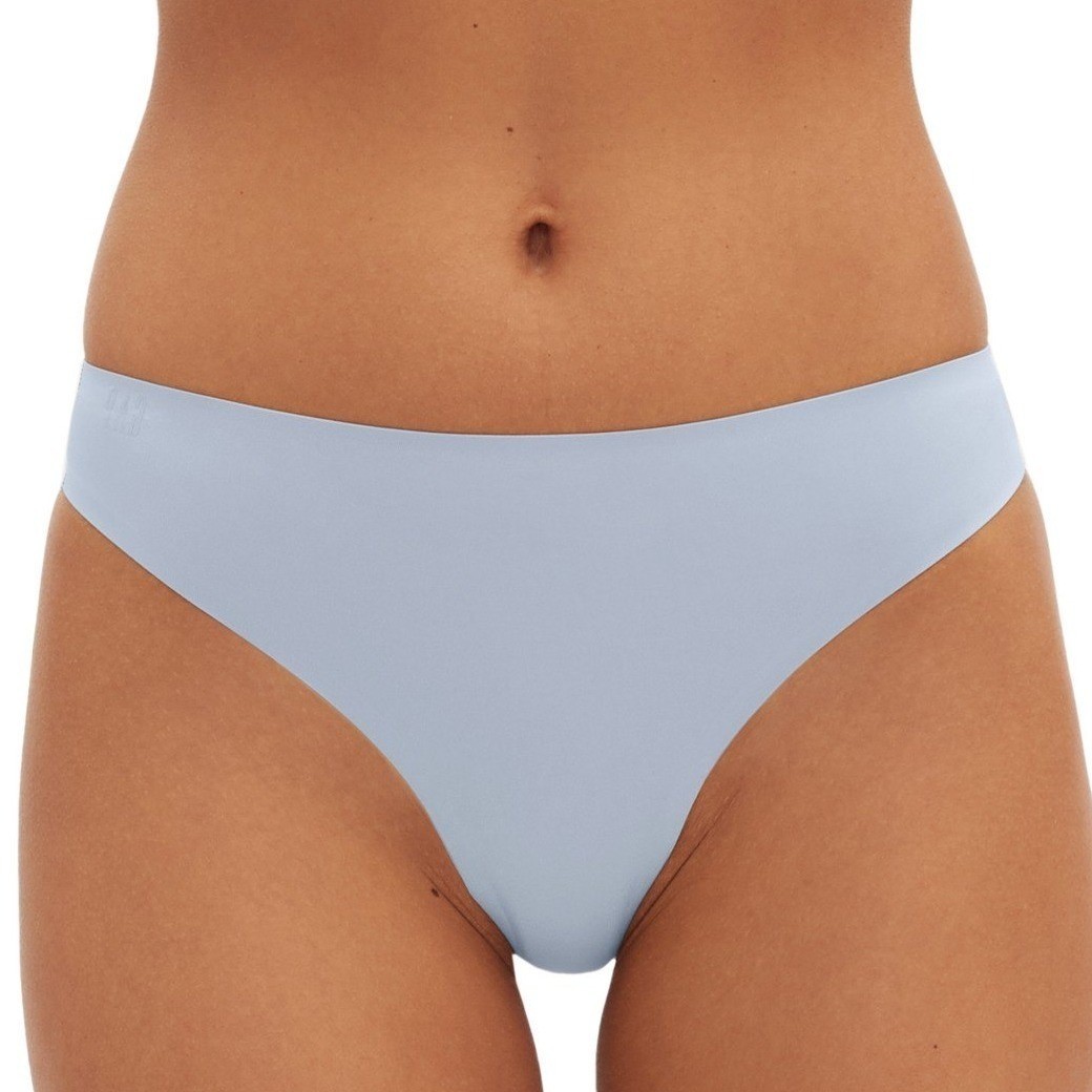 GAP GapBody Women Laser-Cut Everyday Thong Light Blue XL Seamless Underwear NWT