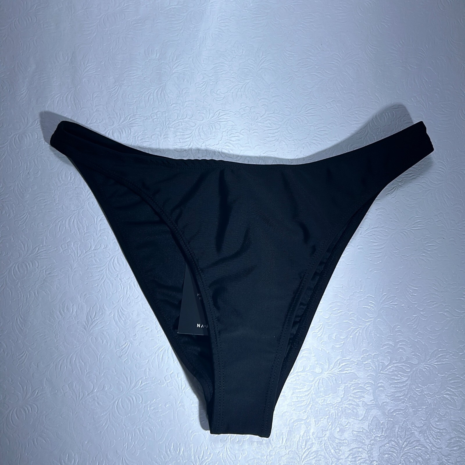 Jessica Haller X NA-KD High Leg Rise Bikini Panty Womens Black Size Large