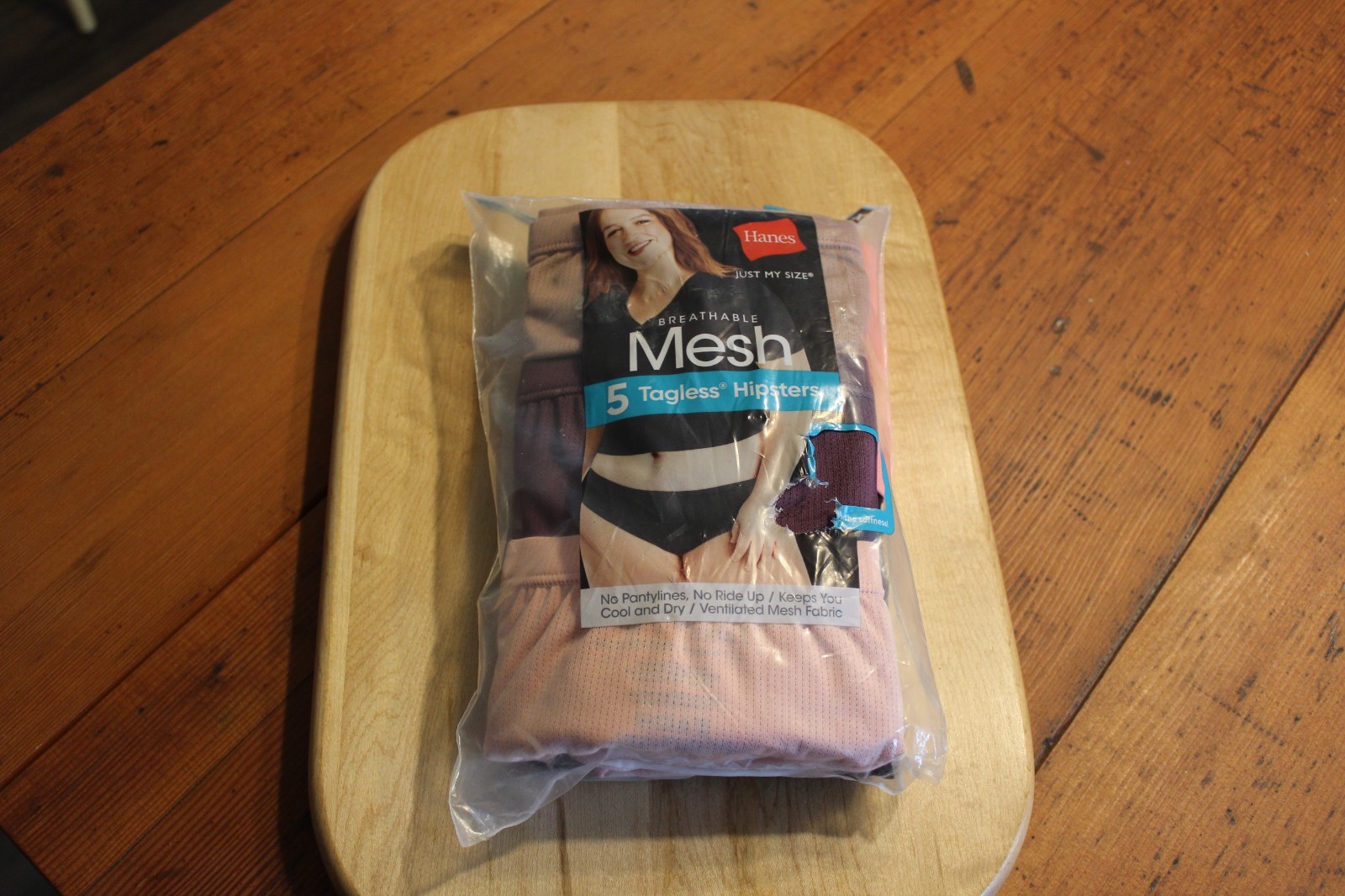 Hanes Just My Size Womens Hipster Underwear Panties 5-Pair Polyester Mesh 12/4X