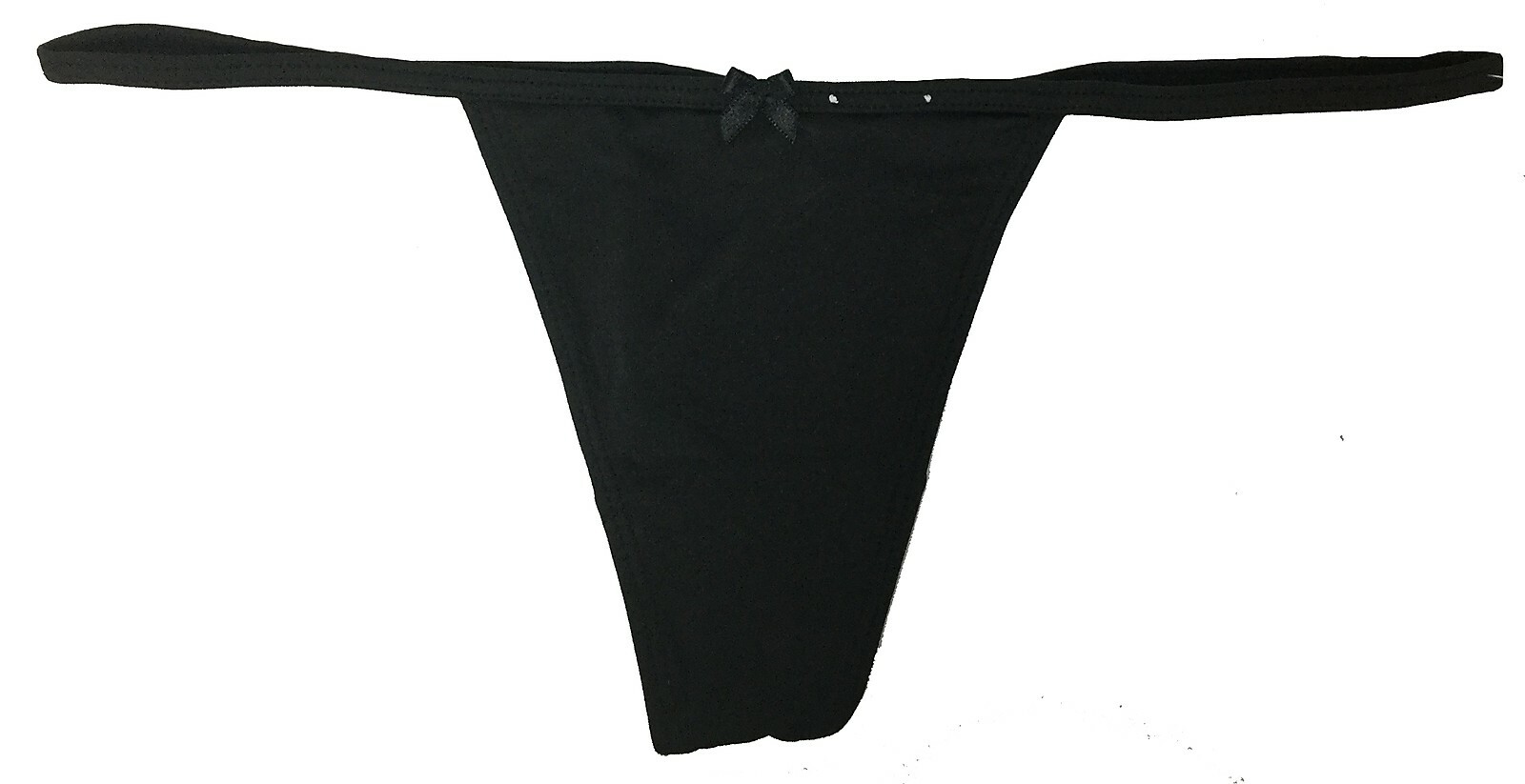 Cotton Candy Intimates Womens Ye Micro Lowrise String Bikini Thong Panties Black
