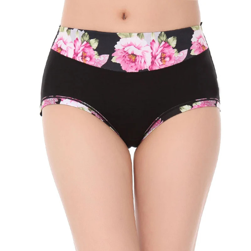 Comfort Luxe High Waist 5-Pack Bamboo Fiber Floral Panties S-4XL, Multi Colors